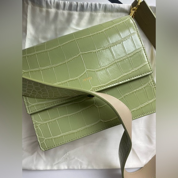JW PEI Mini Flap Bag - Sage Green Croc × 1 - Picture 2 of 5